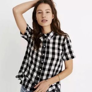 Madewell Ruffle Plaid Top